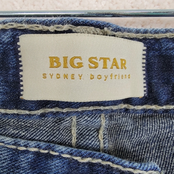 Big Star Sydney Boyfriend Coast Cowgirl Mid Rise Denim Blue Jeans Sz 29 - Picture 10 of 16
